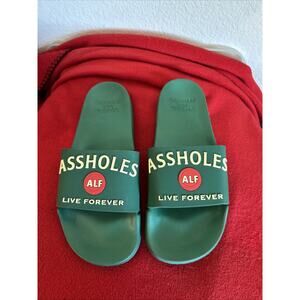 Youth Slides Size 5 Alf A$$holes Live Forever Green New